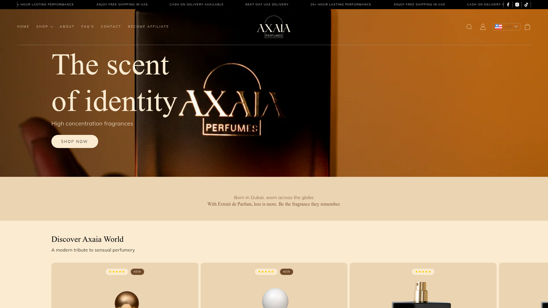 Axaia website preview