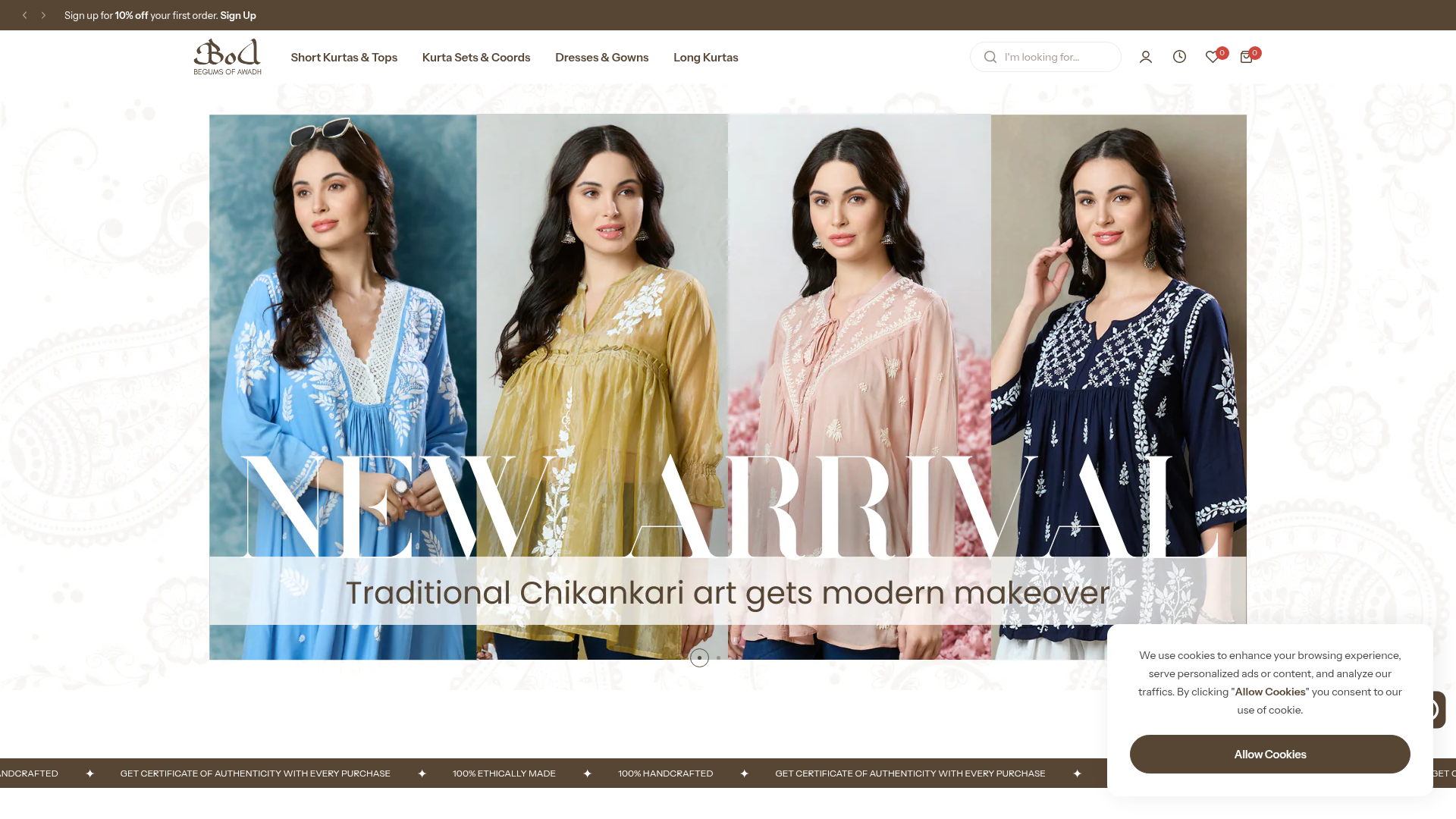 Begums of Awadh website preview